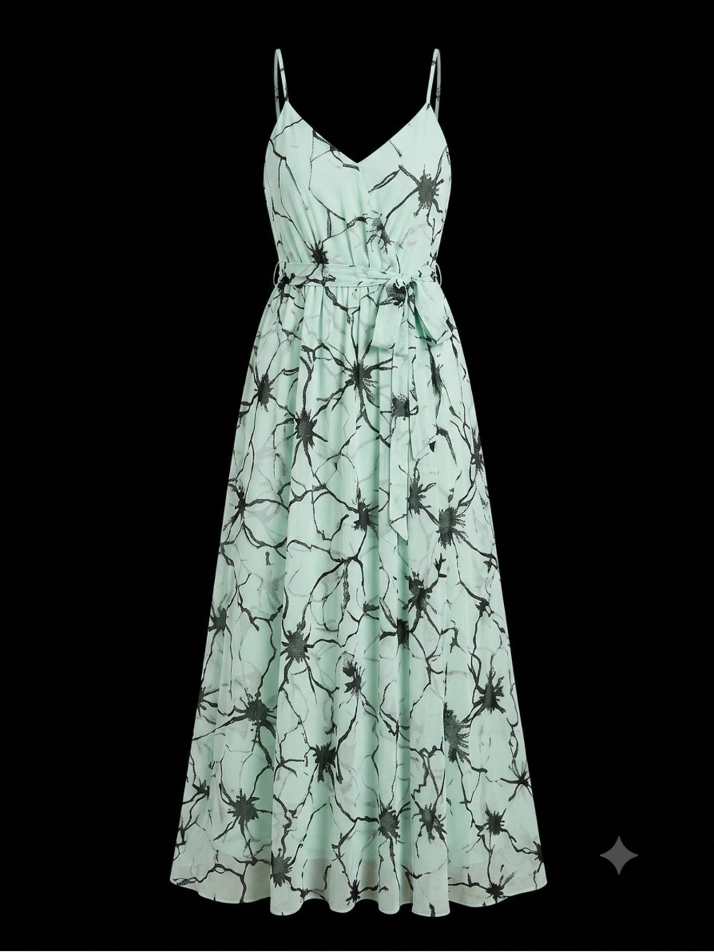 Banana Republic NWT Mint Floral Ruffle Maxi Dress 10P 10 Petite